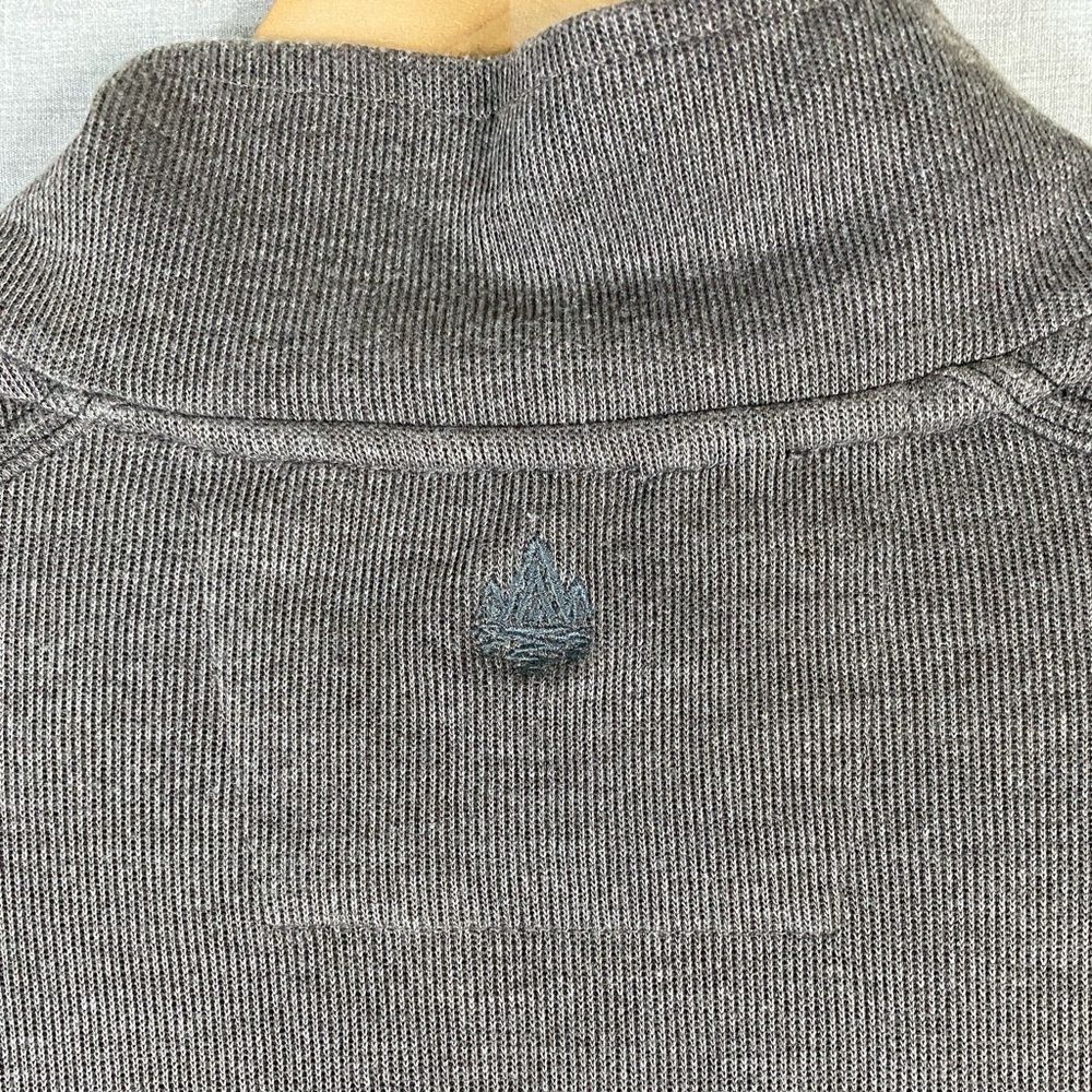 Rainforest Men’s Brushed Knit Gray Quarter Zip Pullover Size  XL - Picture 7 of 8